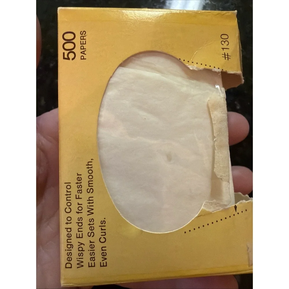 VTG‎ 1977 Goody Wet Strength Curl Papers Open Box 500 Ct Hair Roller Paper Prop